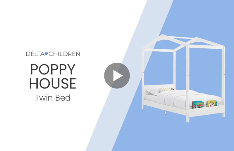 Poppy+house+twin+bed+ +mobile