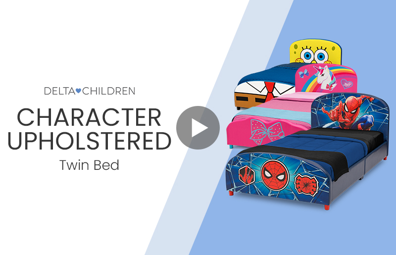 Character+upholstered+twin+bed+ +mobile