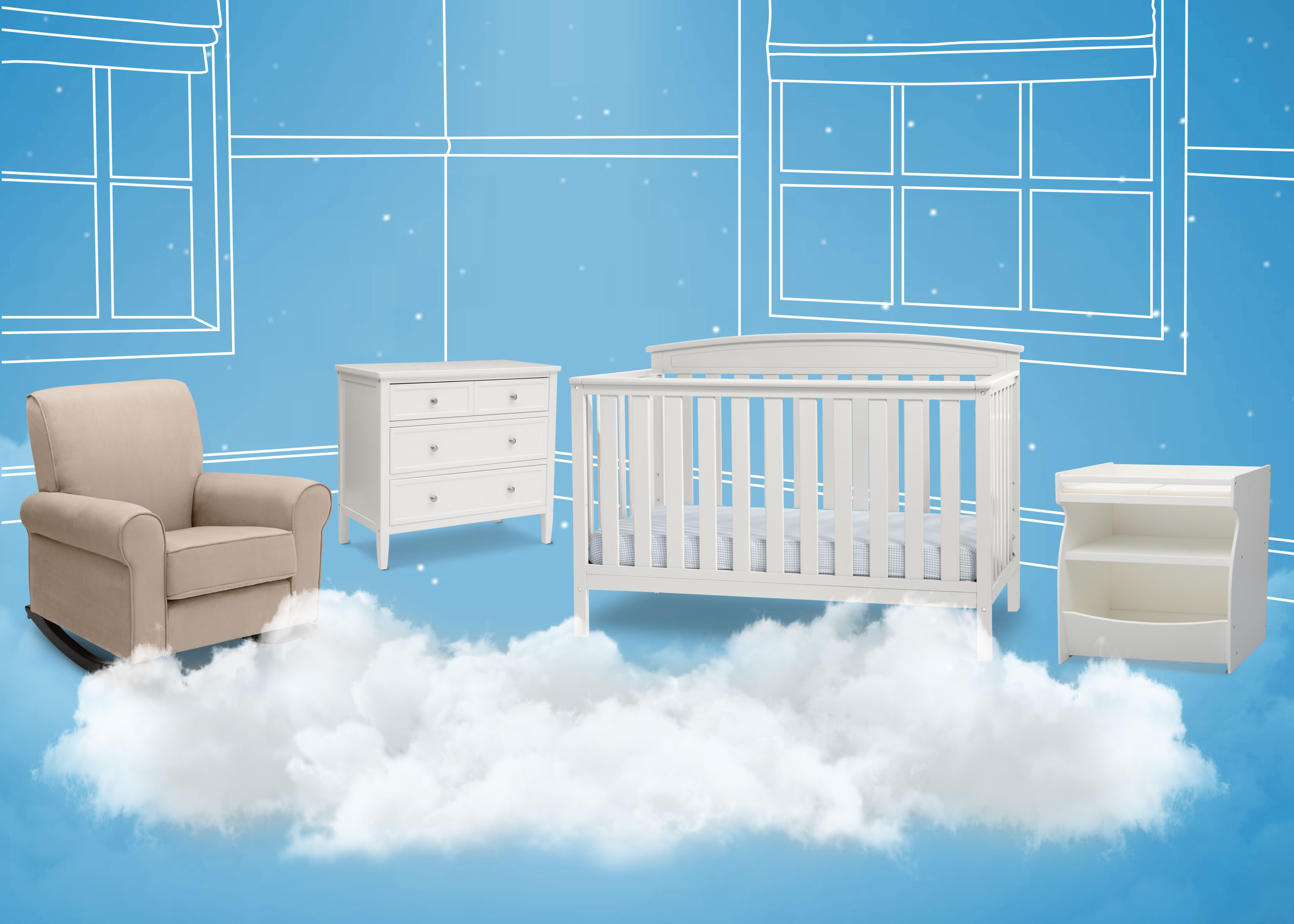 7312 100 gateway 4 in 1 crib