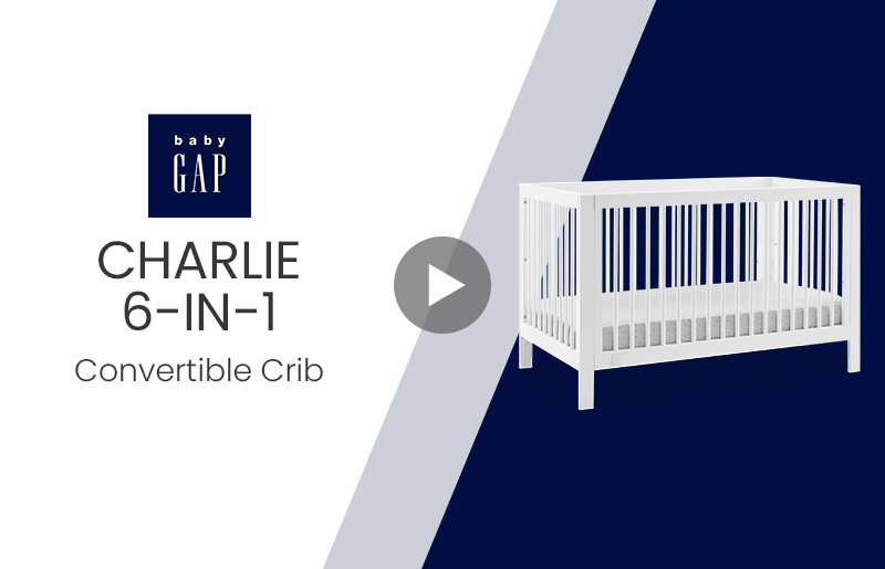 W173150 baby gap charlie 6 in 1 crib+mobile