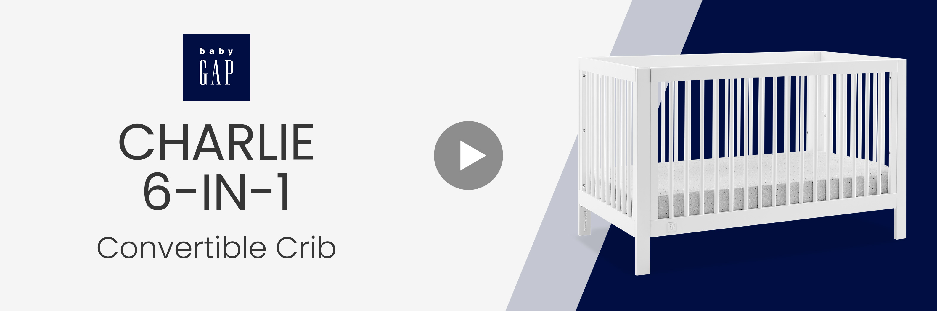 W173150 baby gap charlie 6 in 1 crib+web