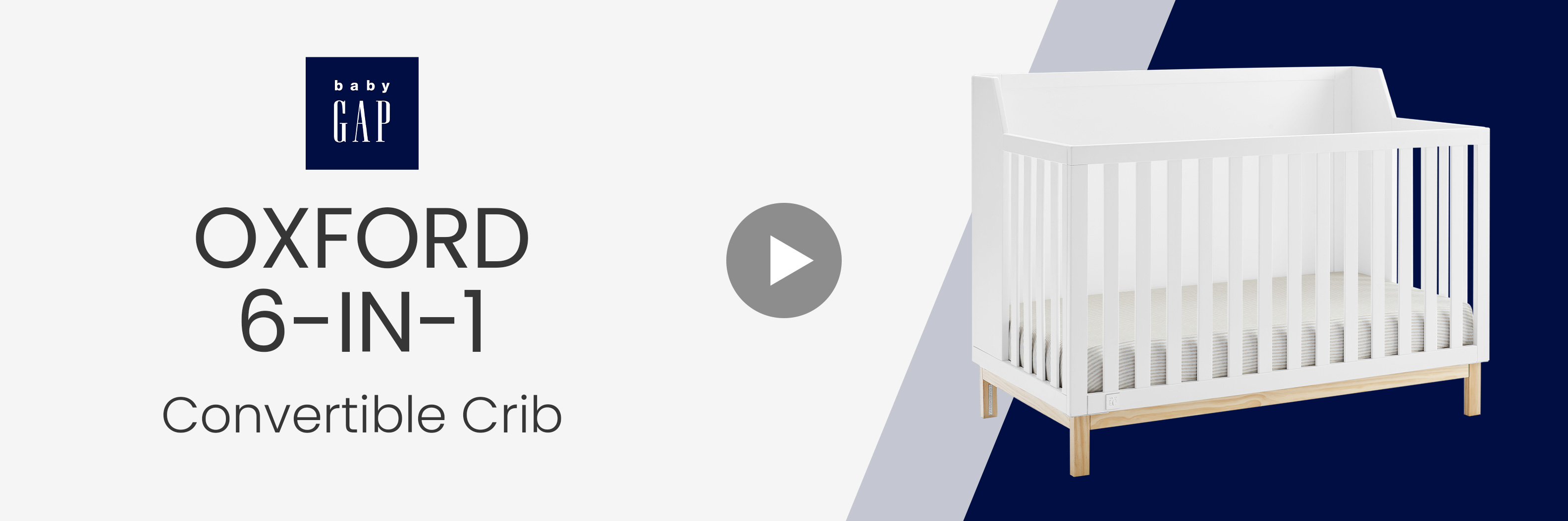 W174150 baby gap oxford 6 in 1 crib+web
