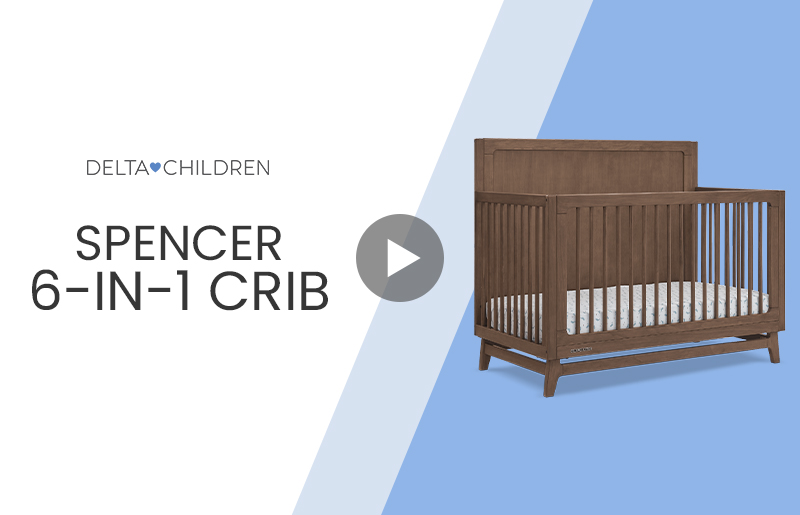 Spencer+6 in 1+crib+w107150+mobile