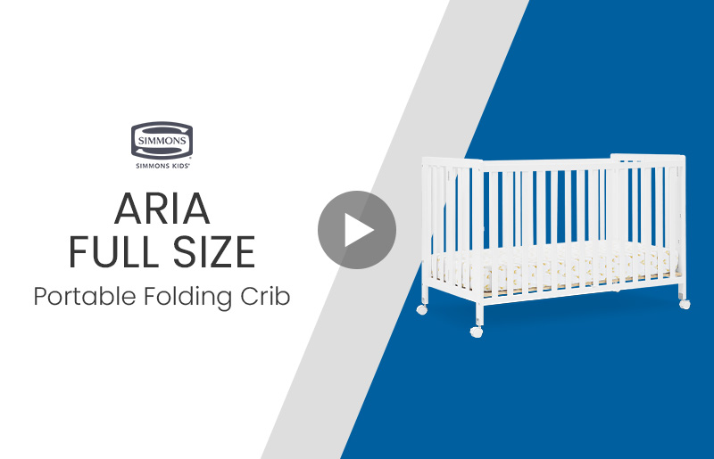 W100560+aria+portable+folding+crib+product+video+mobile
