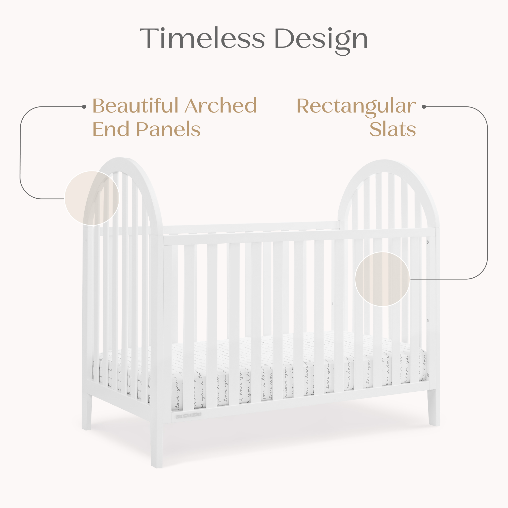W199130 130 milano 4in1 crib bianca white callout 06