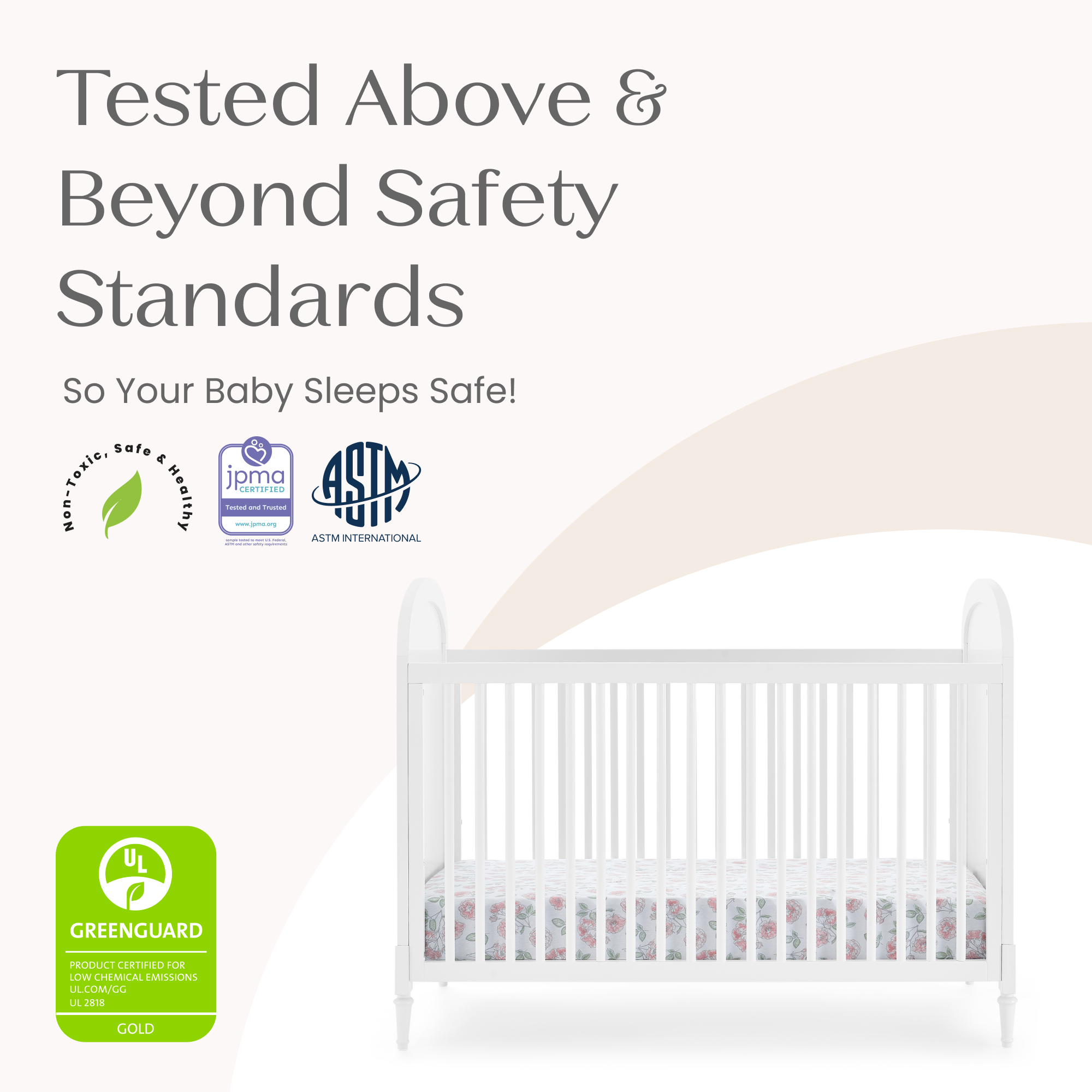 W134130 1508 madeline 4in1 crib bianca white w textured almond callout 05