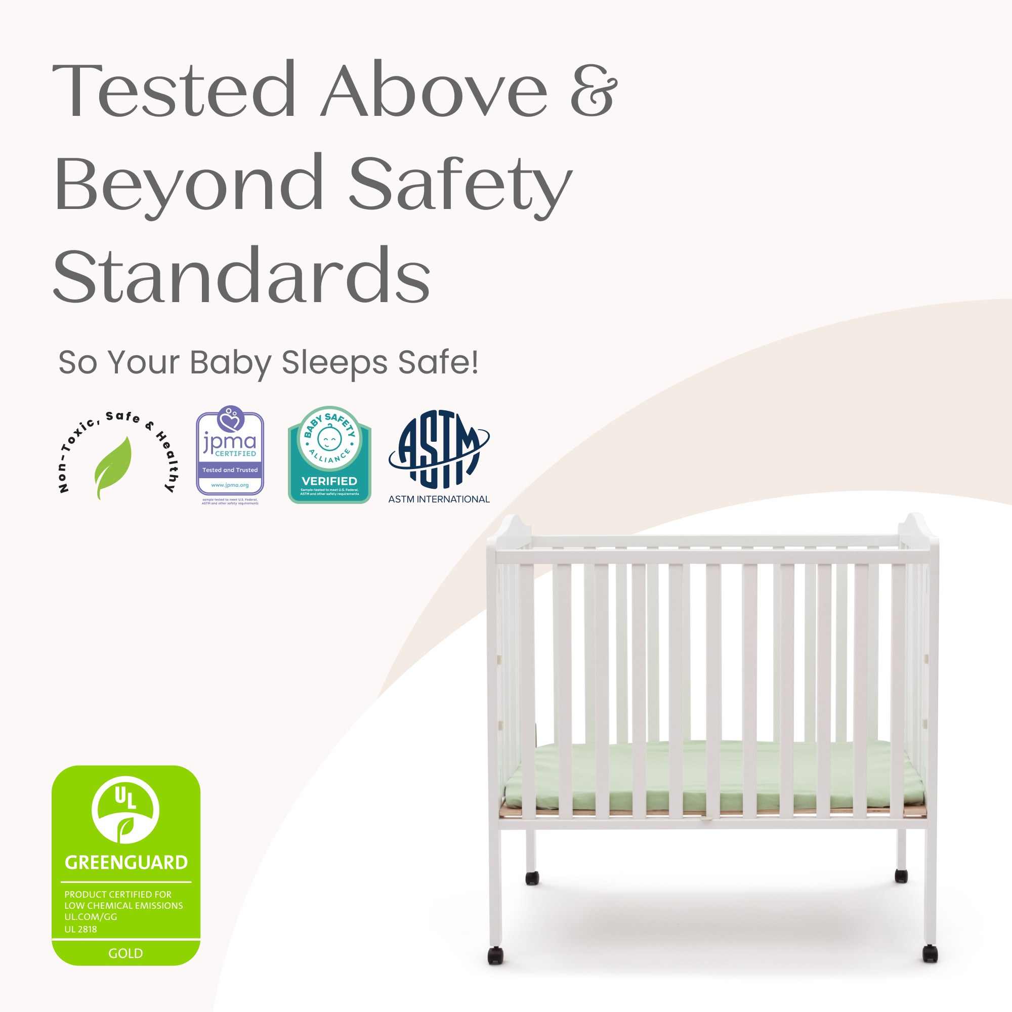 4470 100 folding portable crib callout 101