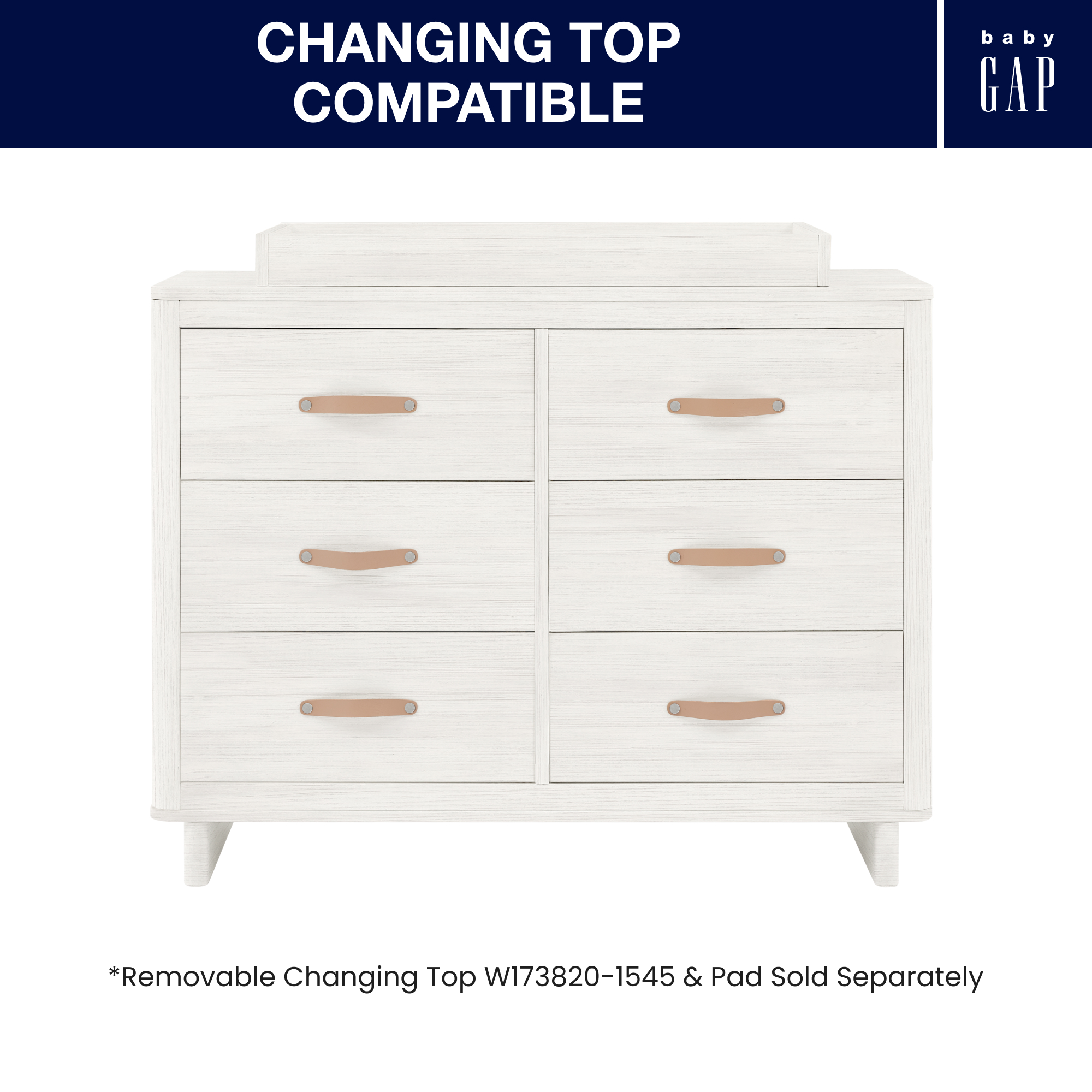 W132060 1545 skye 6drawer dresser antique white callout 02