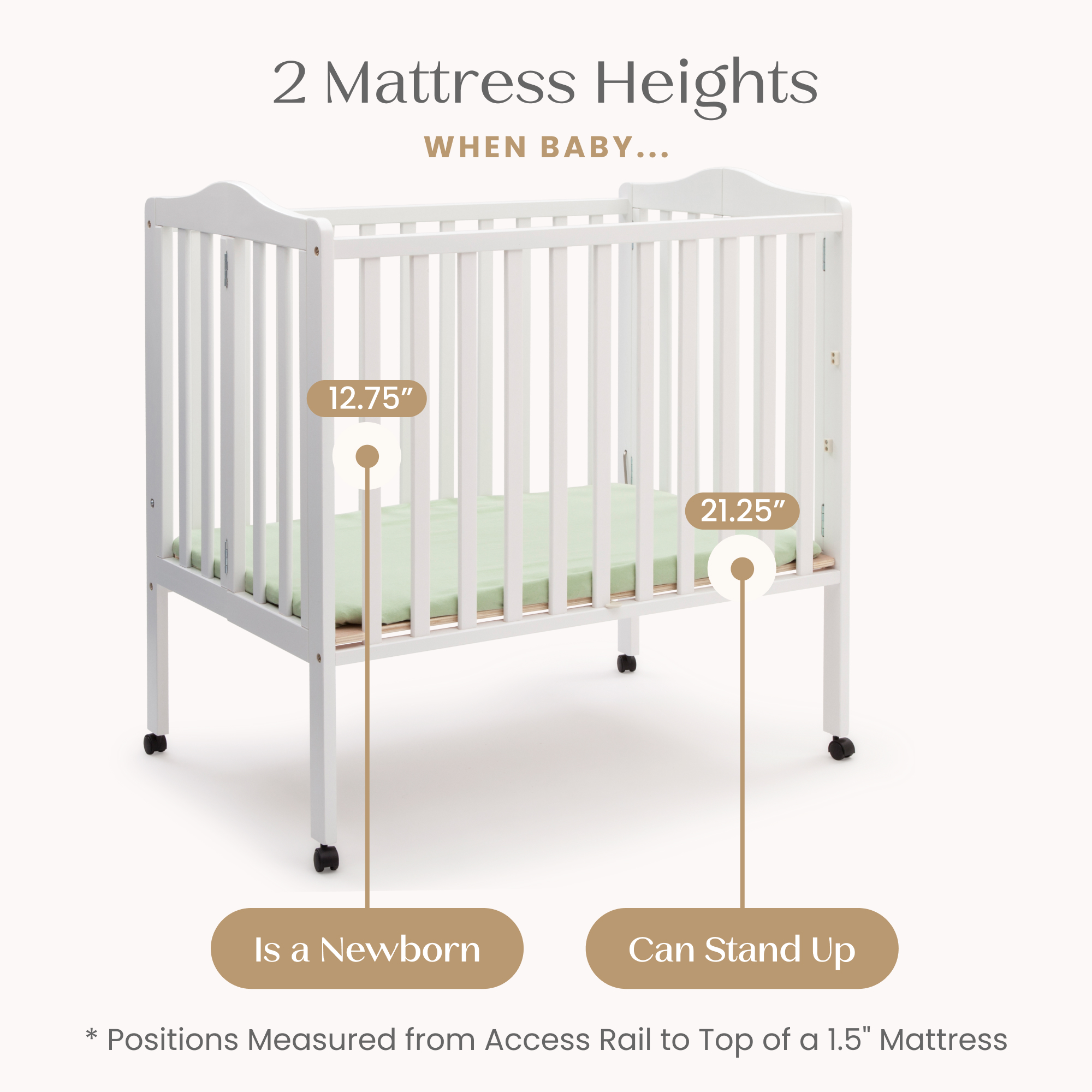 4470 026 folding portable crib callout 104