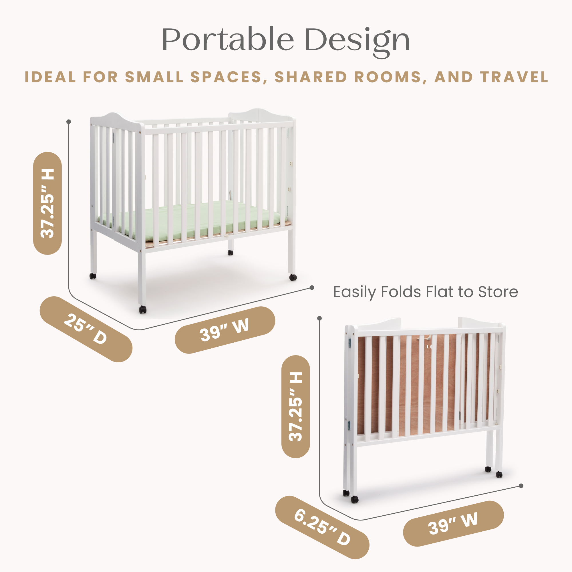 4470 100 folding portable crib callout 103