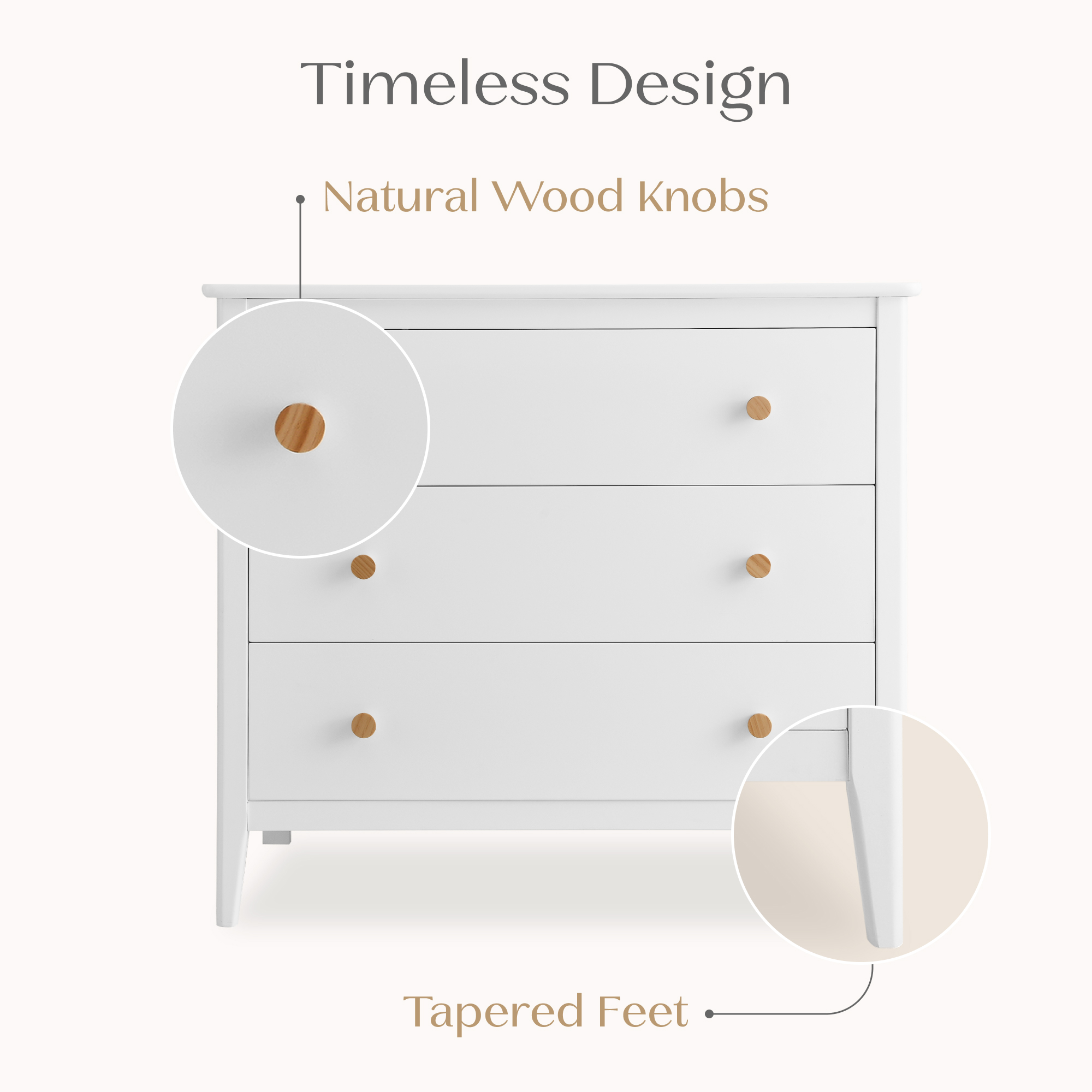 W162430 123 casey 3drawer dresser bianca white wnatural callout 105