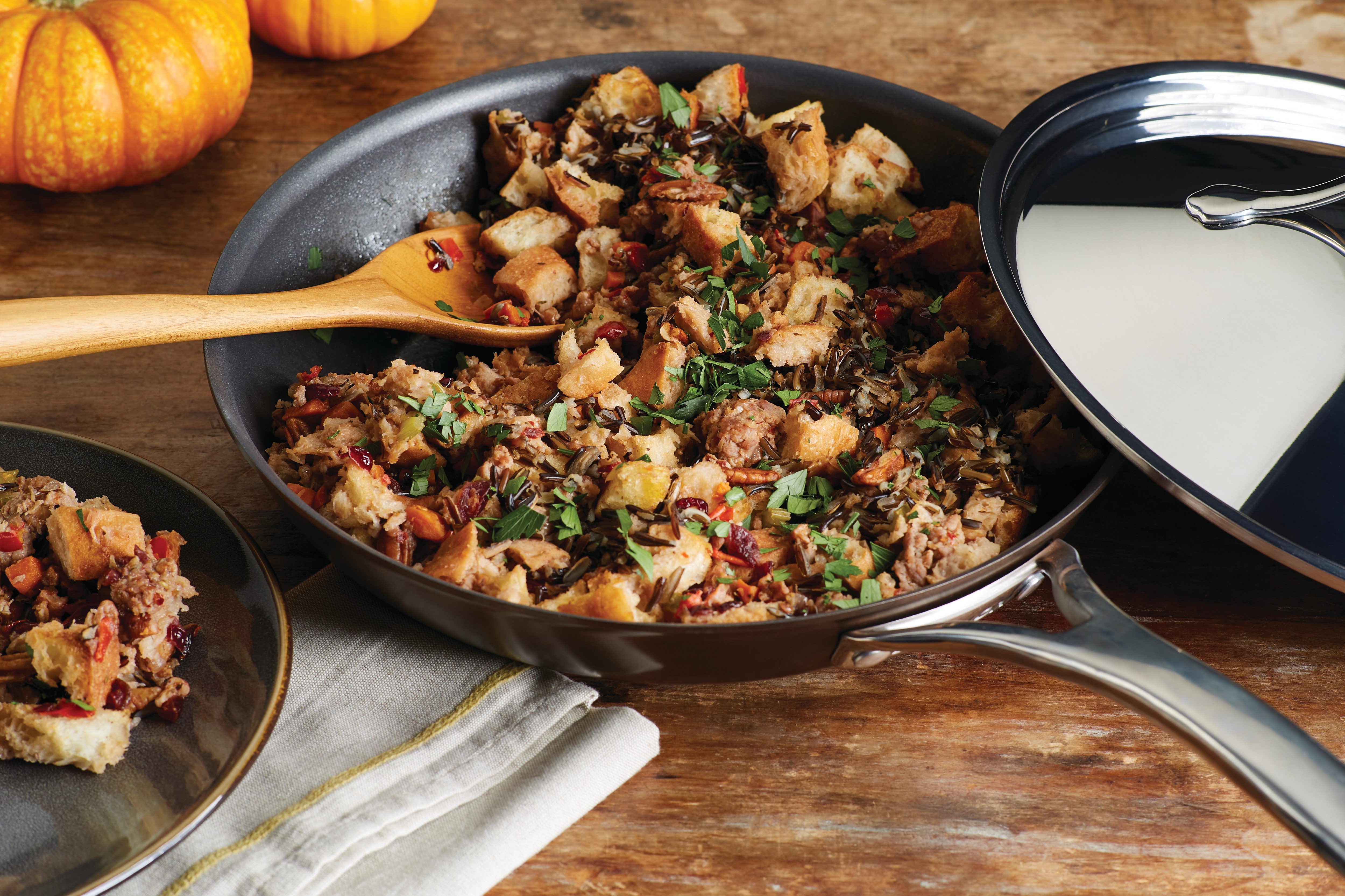 Stovetop Wild Rice Stuffing Anolon
