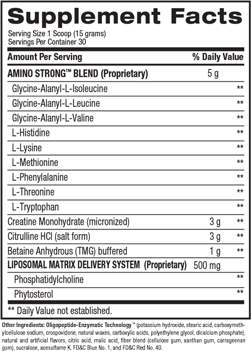 Amino Strong Supplement Facts