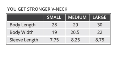 You Get Stronger V-Neck Supplement Facts