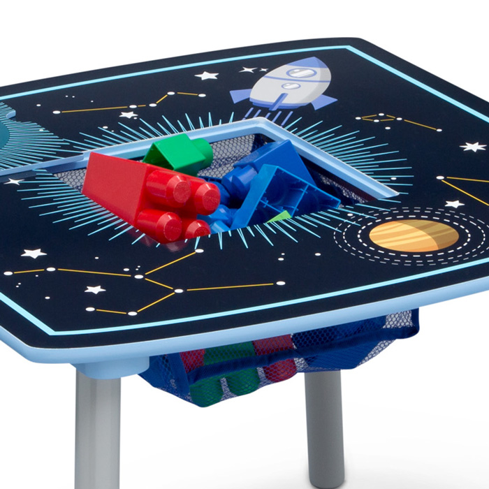 Space Adventures Kids Wood Table and Chair Set with Delta Children