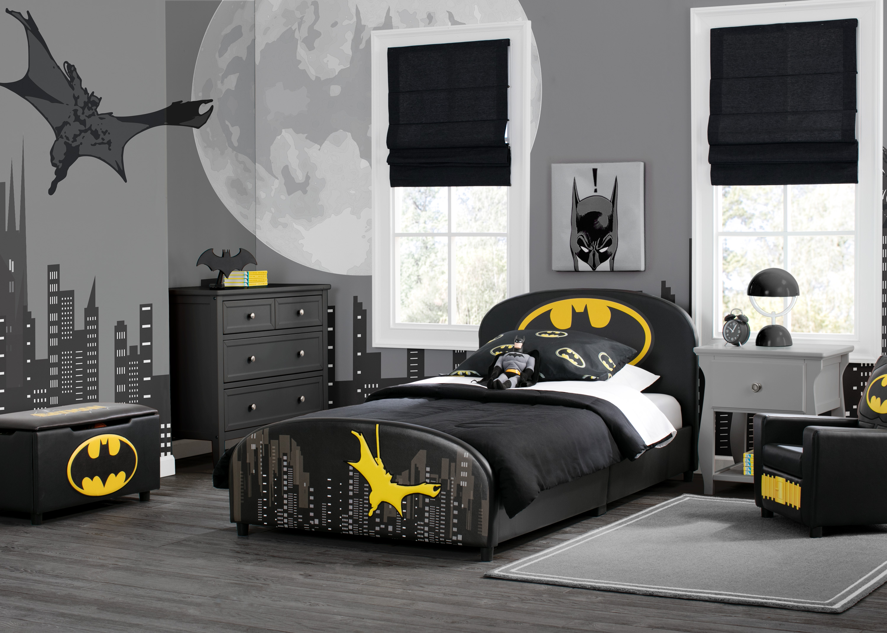 Batman Upholstered Twin Bed | Delta Children