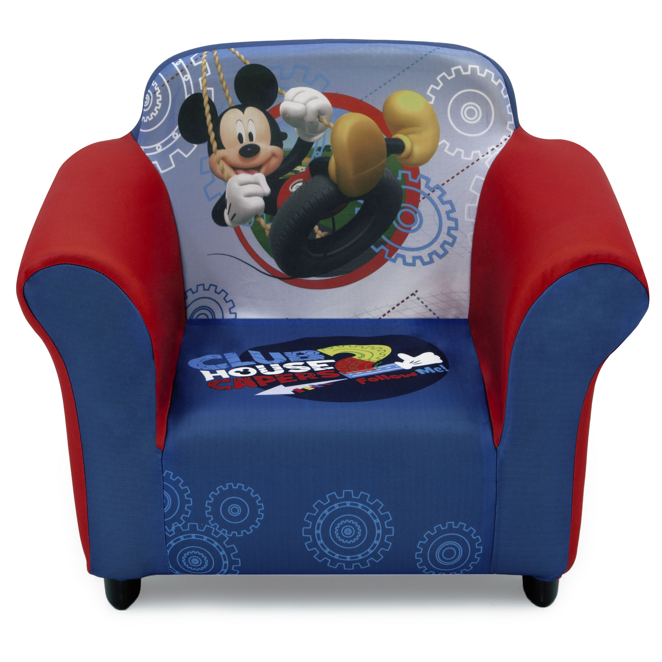 Mickey Mouse Upholstered Chair With Sculpted Plastic Frame