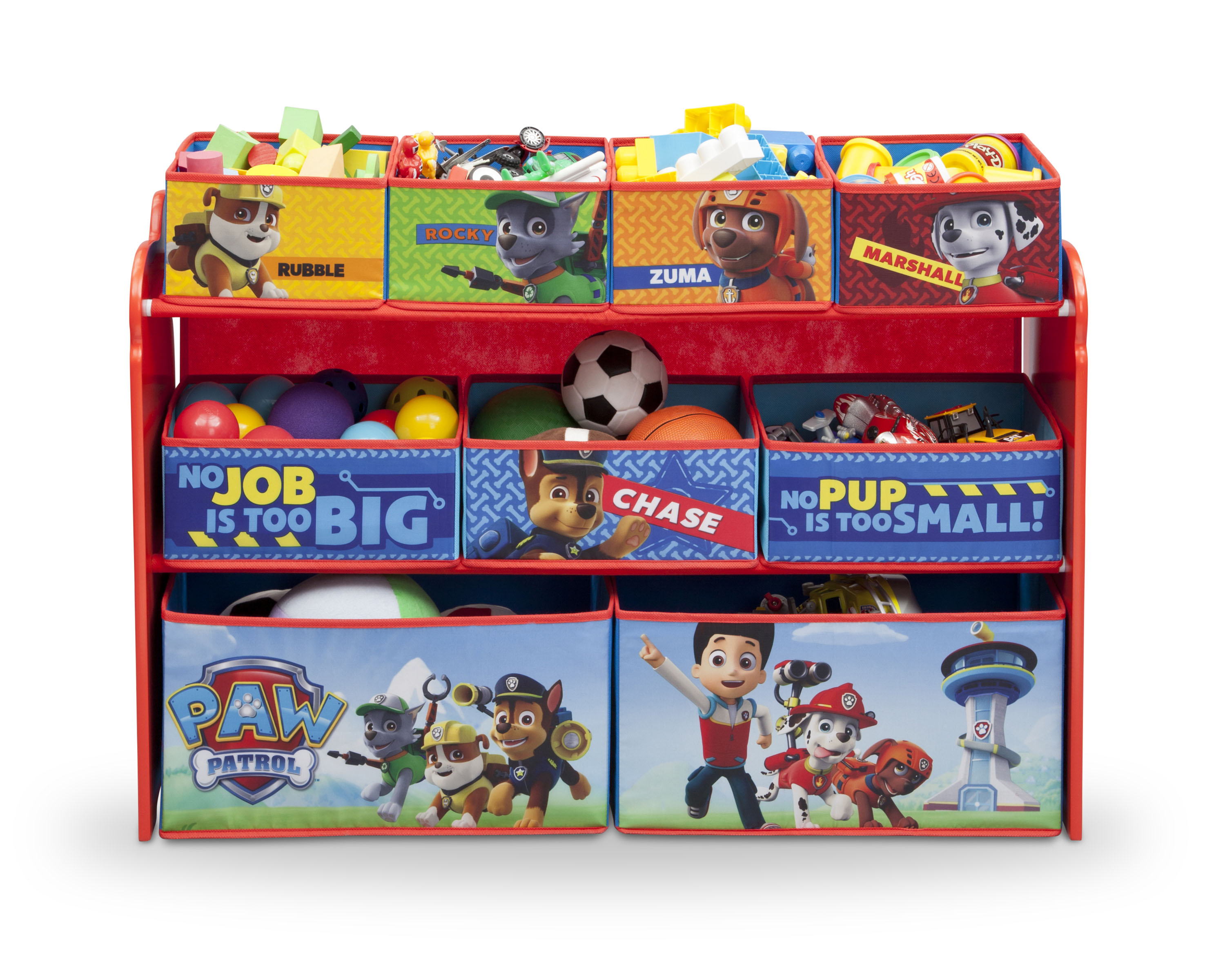 thumbnail image 2 of Paw Patrol Toy Box Kids Bedroom Furniture Organizer Chest Bin Chase Marshal 23.5x14.5x21.5 2 of 12