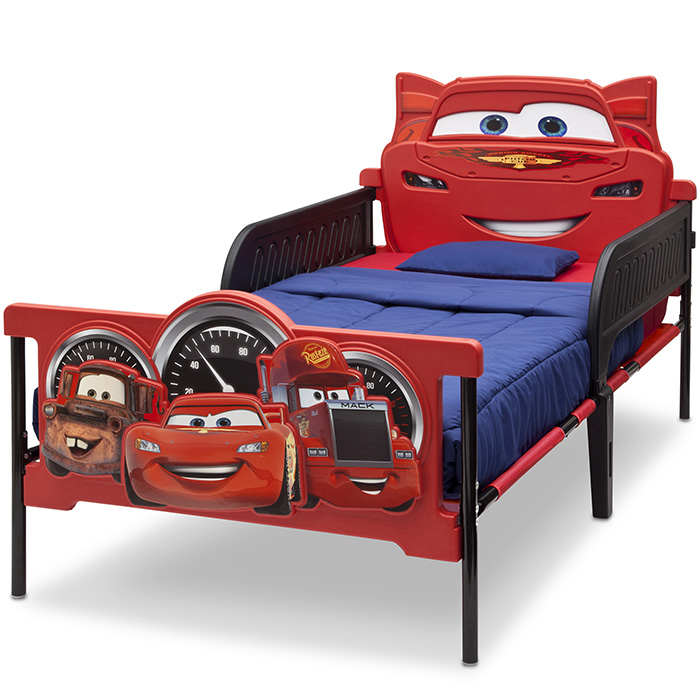 Delta Children Plastic 3D-Footboard Twin Bed Disney Pixar Cars