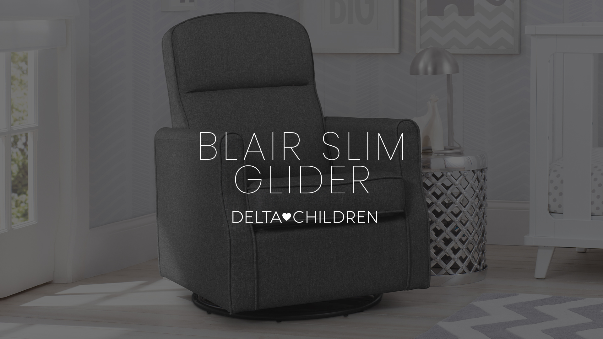 Blair Slim Nursery Glider Swivel Rocker Chair – Delta Children
