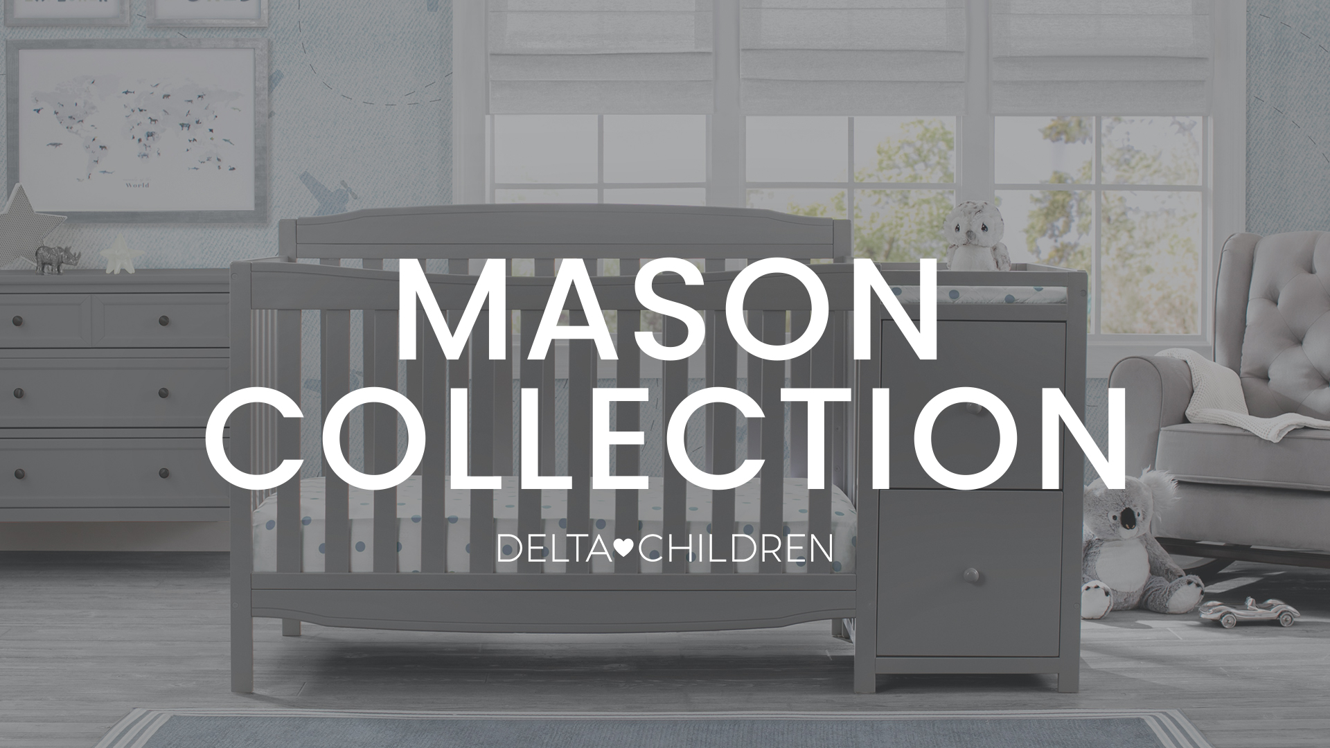 Mason Convertible 6in1 Crib and Changer Delta Children