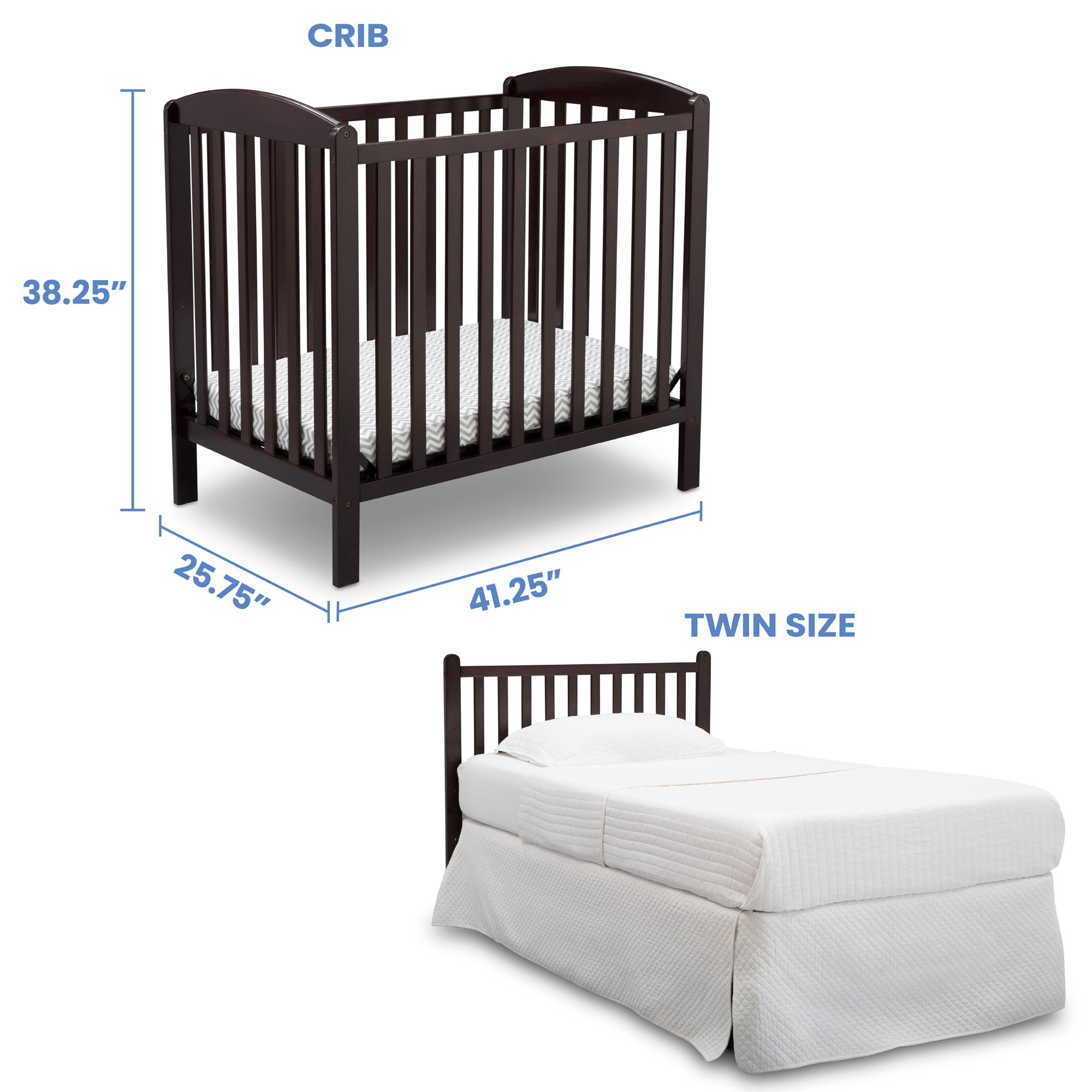 Sprout Mini Crib with Mattress Delta Children