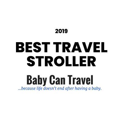 Award badge for Best Travel Stroller 2019
