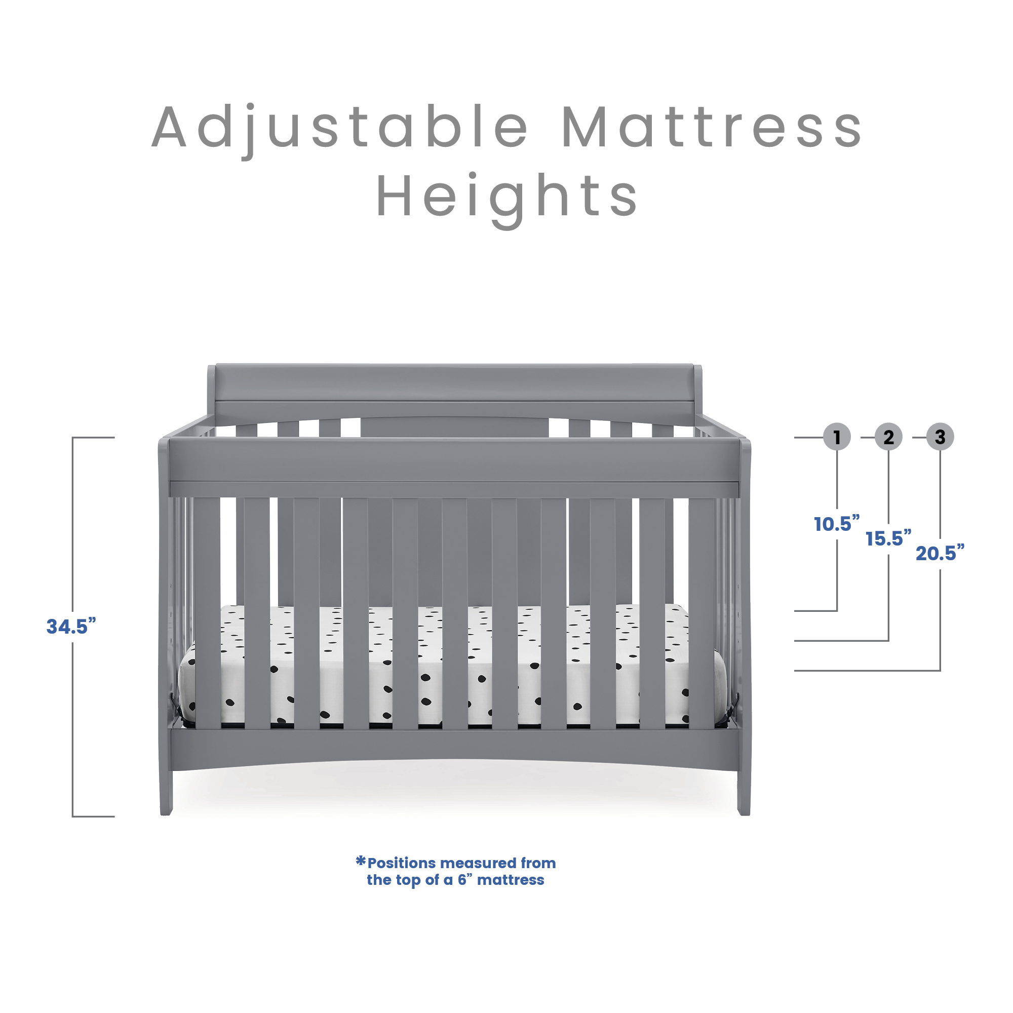 Richmond 6in1 Convertible Baby Crib deltachildrenstore
