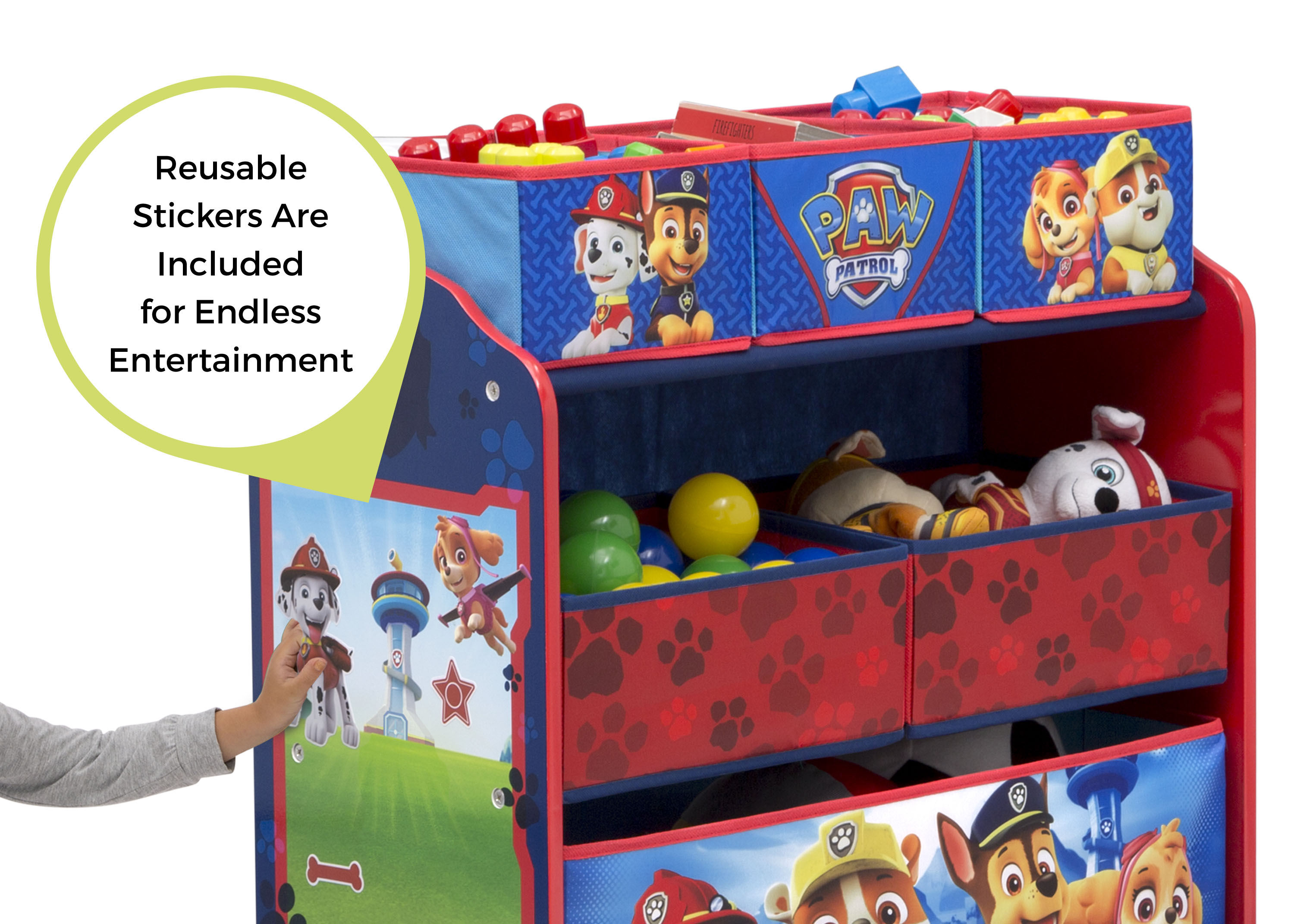 Paw patrol toy clearance bin organizer