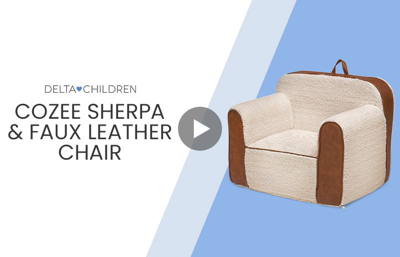 Cozee+sherpa+ +faux+leather+chair+mobile