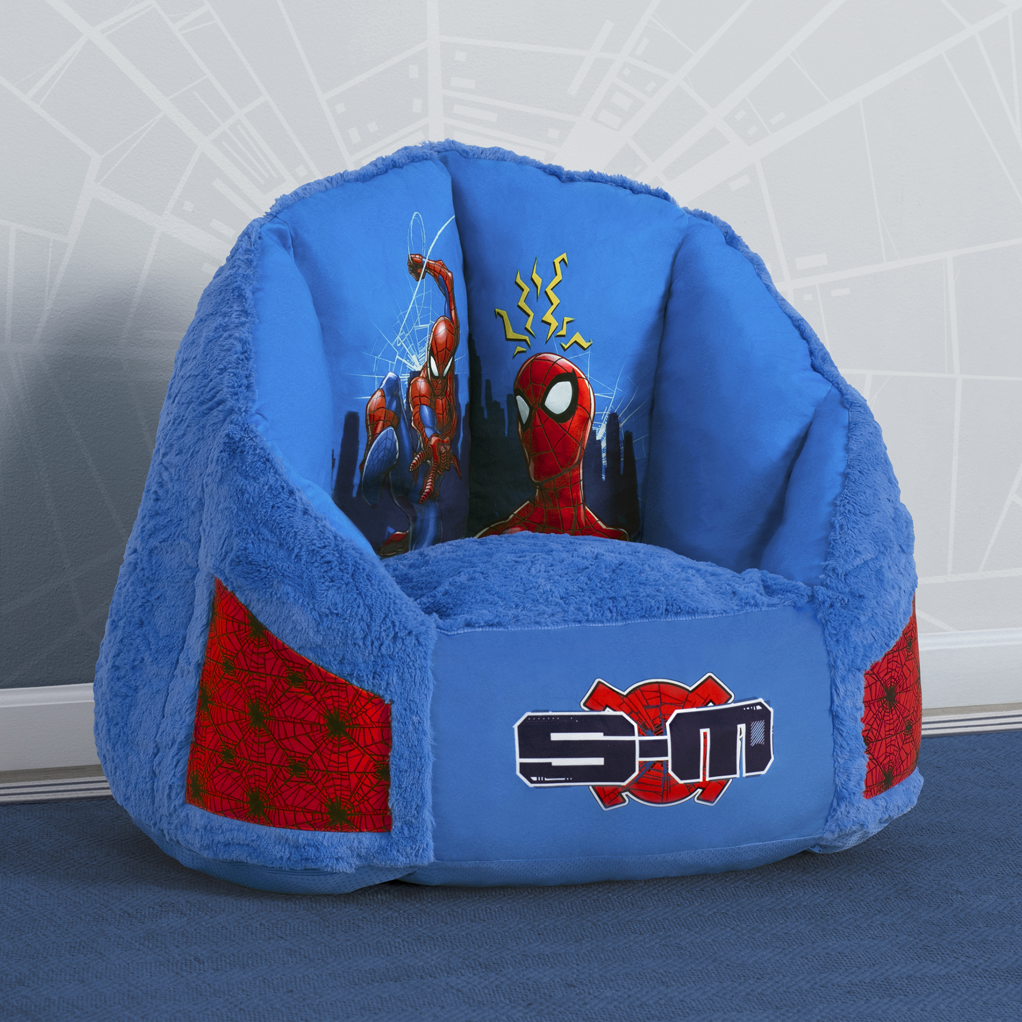 Spider-Man Saucer Chair for Kids/Teens/Young Adults - Delta Children