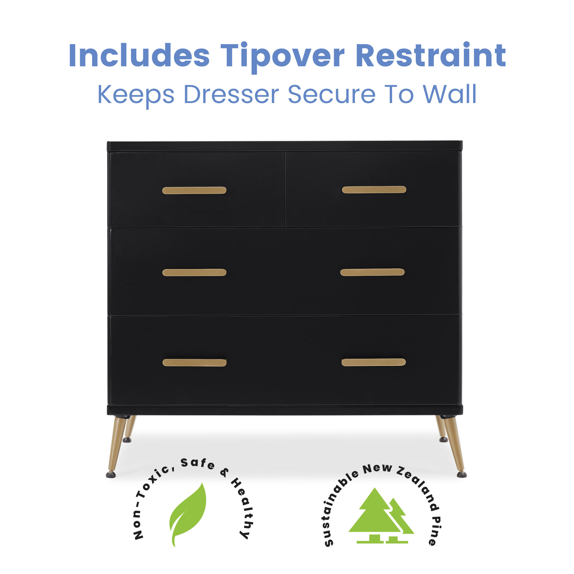 Sloane 4 Drawer Dresser with Changing Top Delta Children