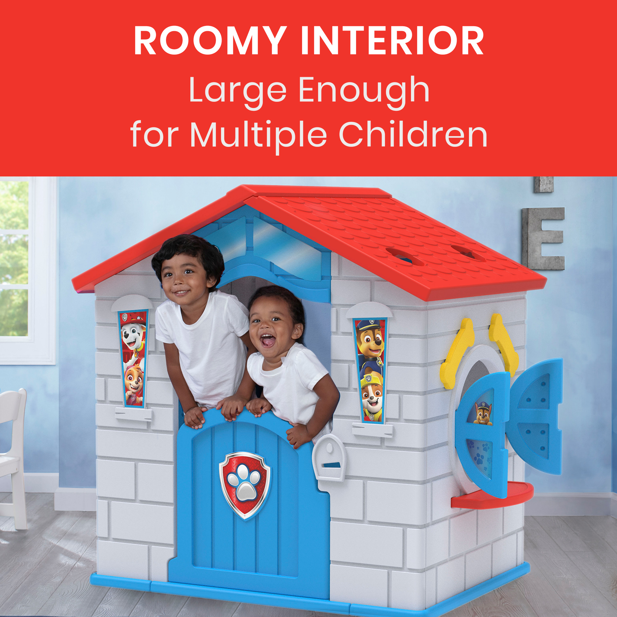 PAW Patrol Plastic Indoor Outdoor Playhouse With Easy Delta Children PAW Patrol Plastic Indoor Outdoor Playhouse With Easy Delta Children