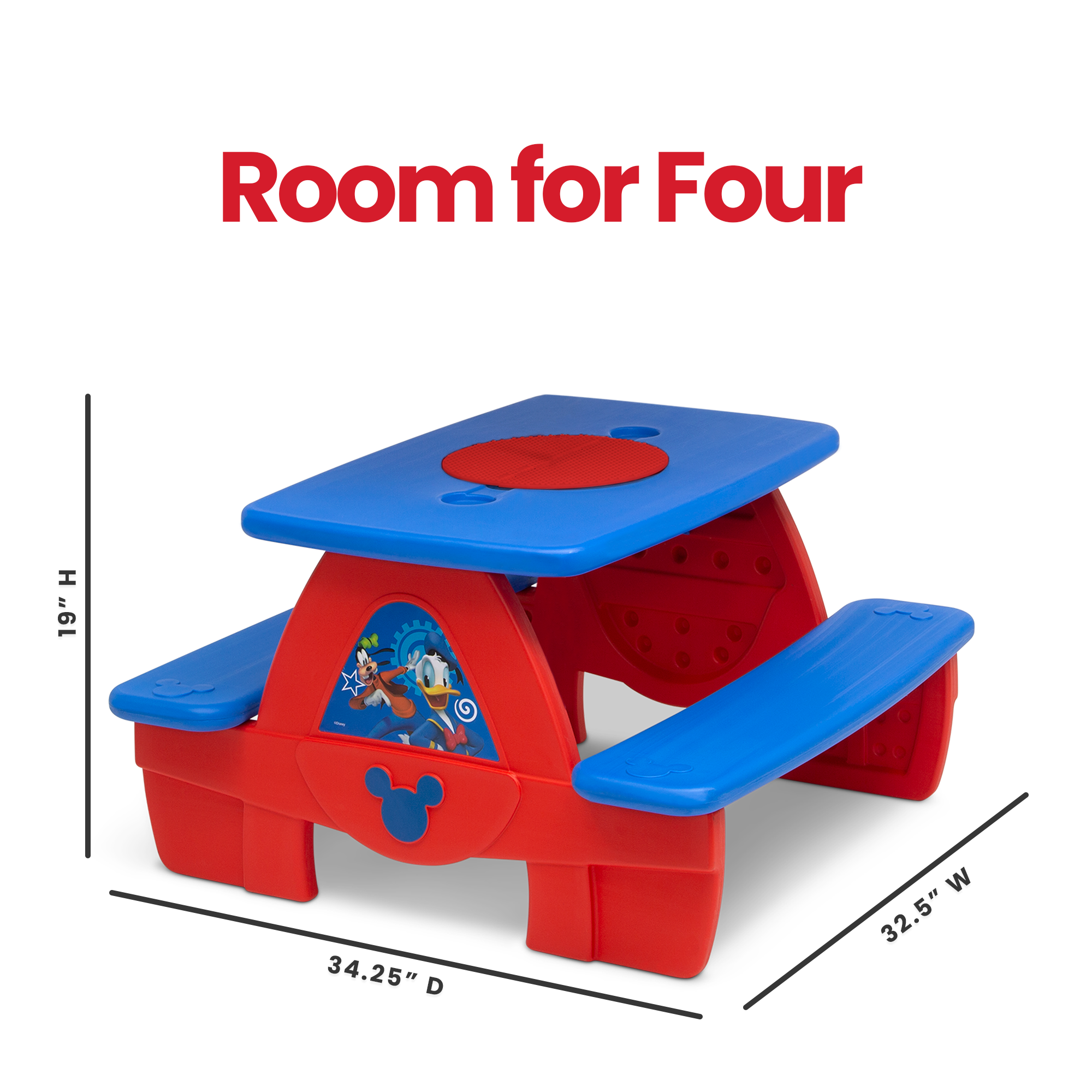 Paw Patrol 4 Seat Activity Picnic Table with Lego