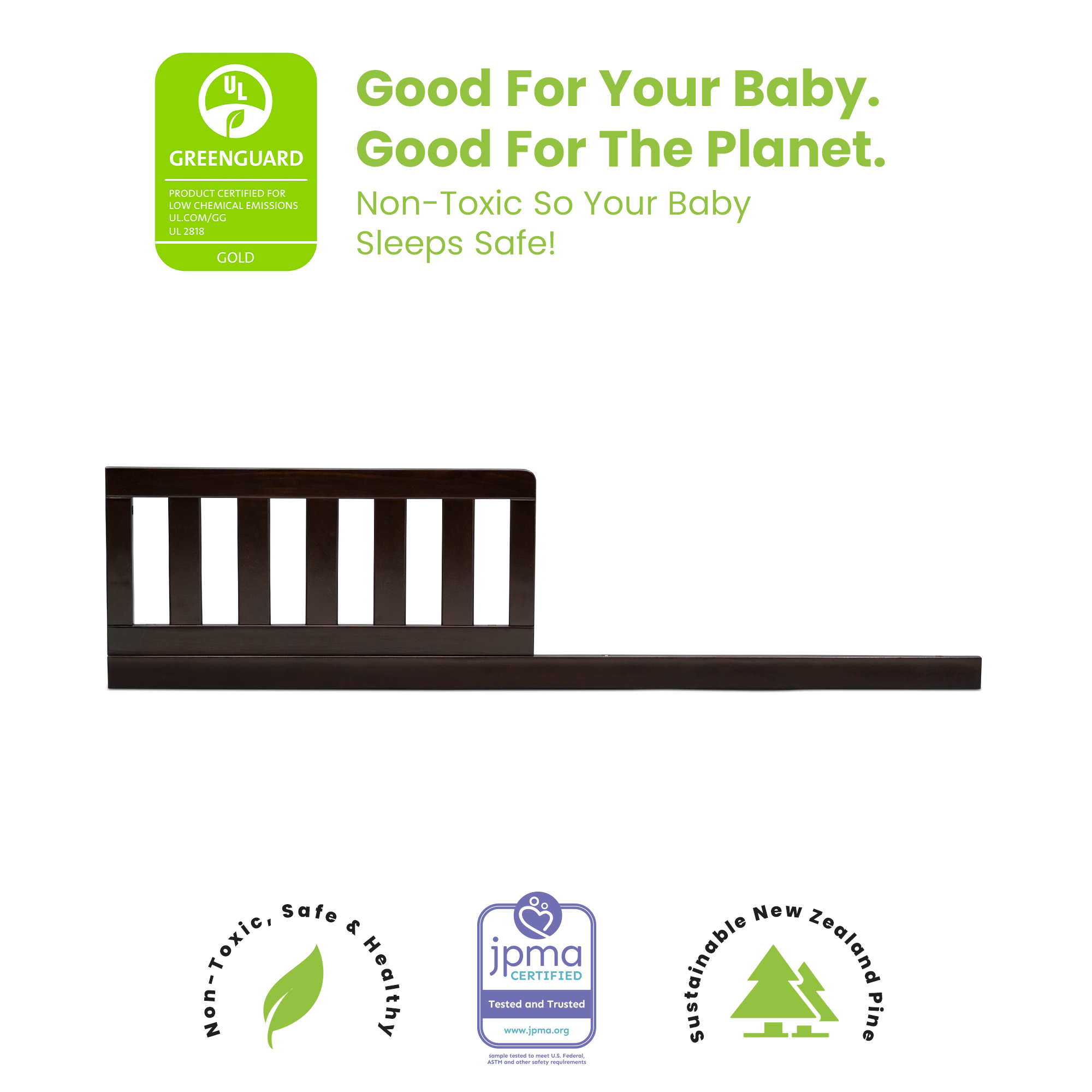W102725 207 daybed toddler guardrail kit dark chocolate 07+(2)