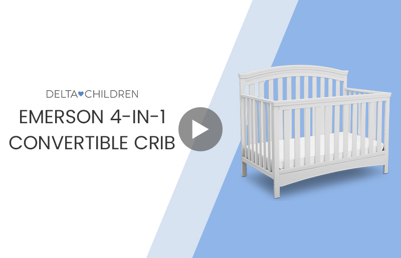 551150+emerson+4 in 1+convertible+crib+product+video+mobile