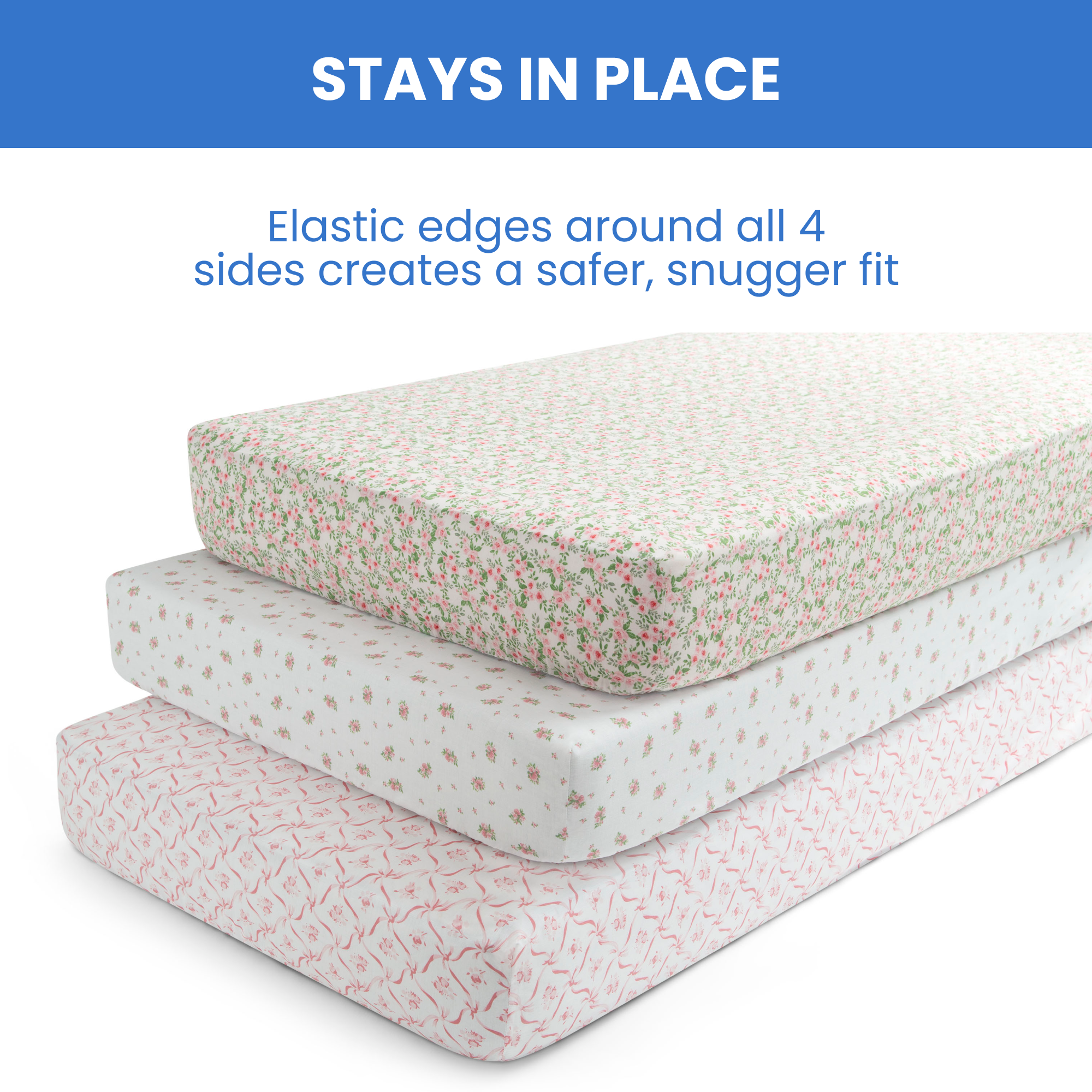 Sa2043+delta+children+fitted+crib+sheets+for+girls+and+boys+ +pink+floral+4