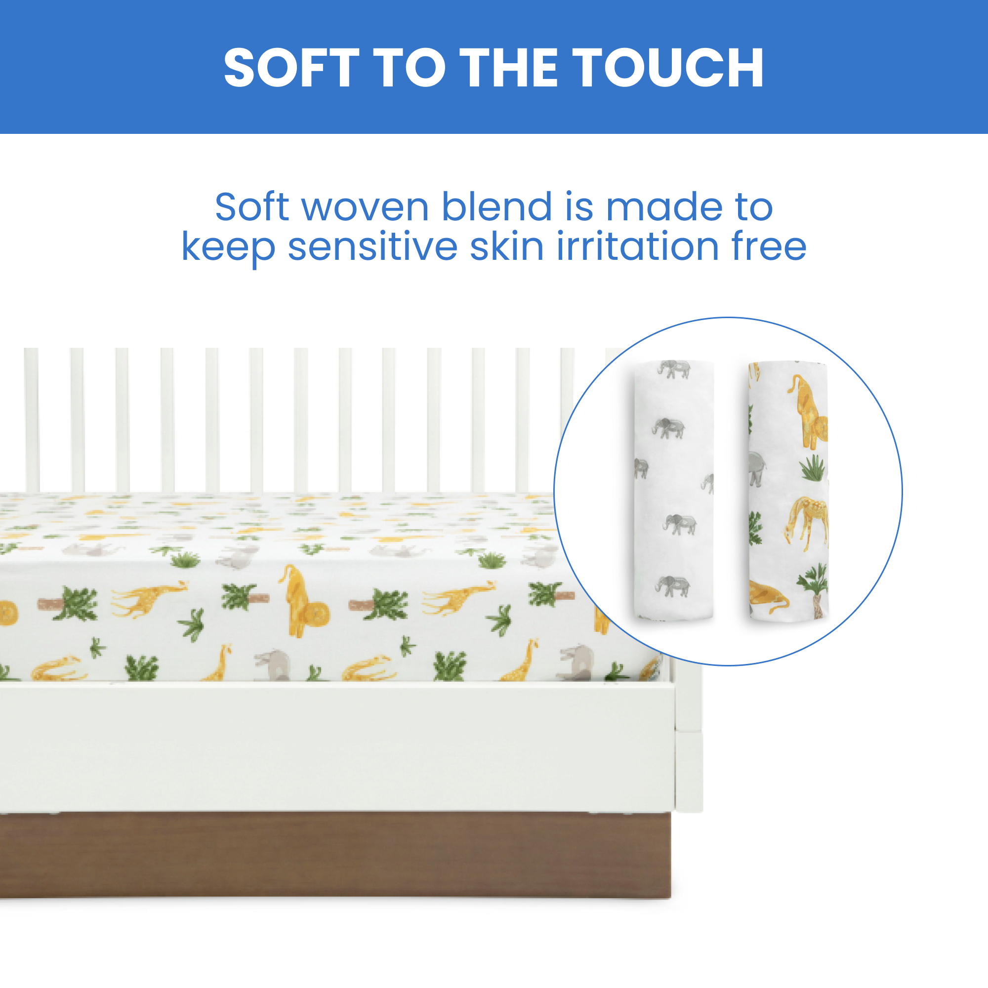 Sa2042+delta+children+fitted+crib+sheets+for+girls+and+boys+ +safari+friends+3