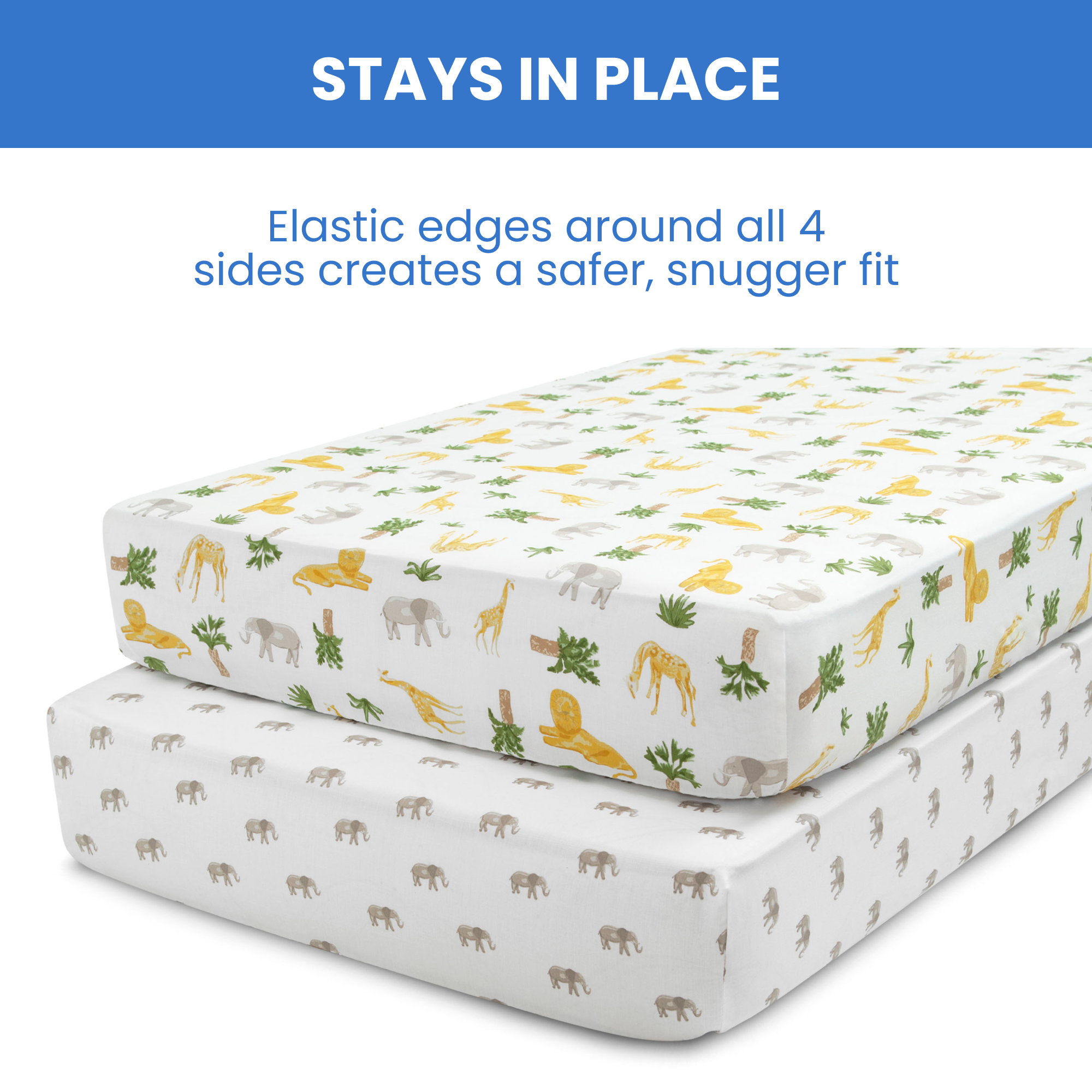 Sa2042+delta+children+fitted+crib+sheets+for+girls+and+boys+ +safari+friends+4