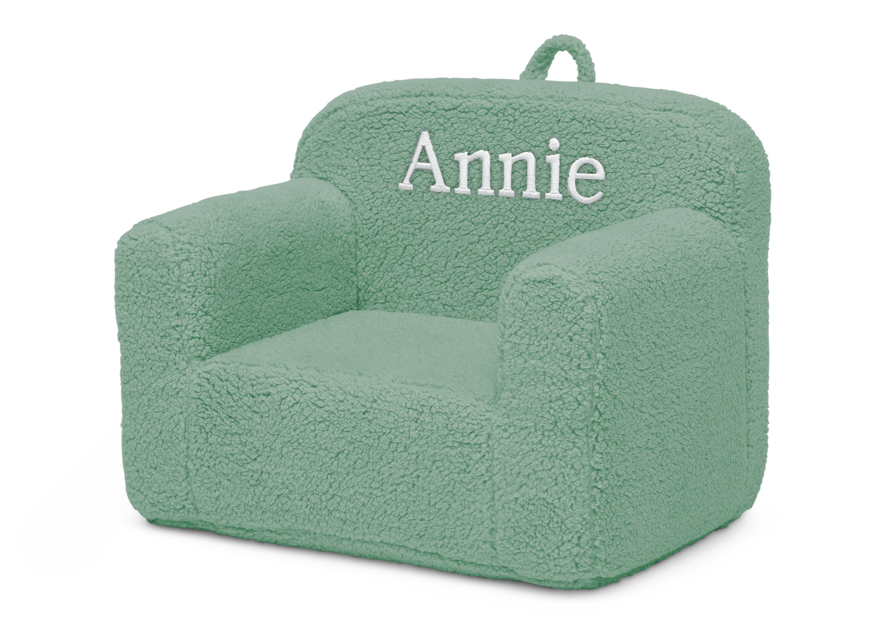 Delta Children Cozee Sherpa Chair - Personalized Kids Foam Chair Ages 18+ Months