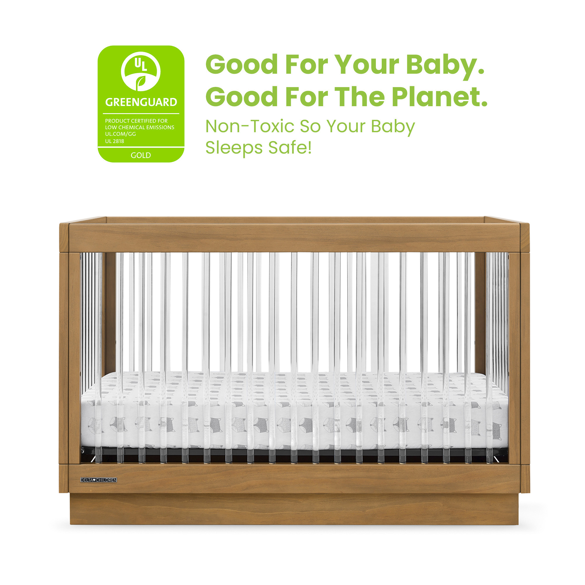James Acrylic 4in1 Convertible Crib Delta Children