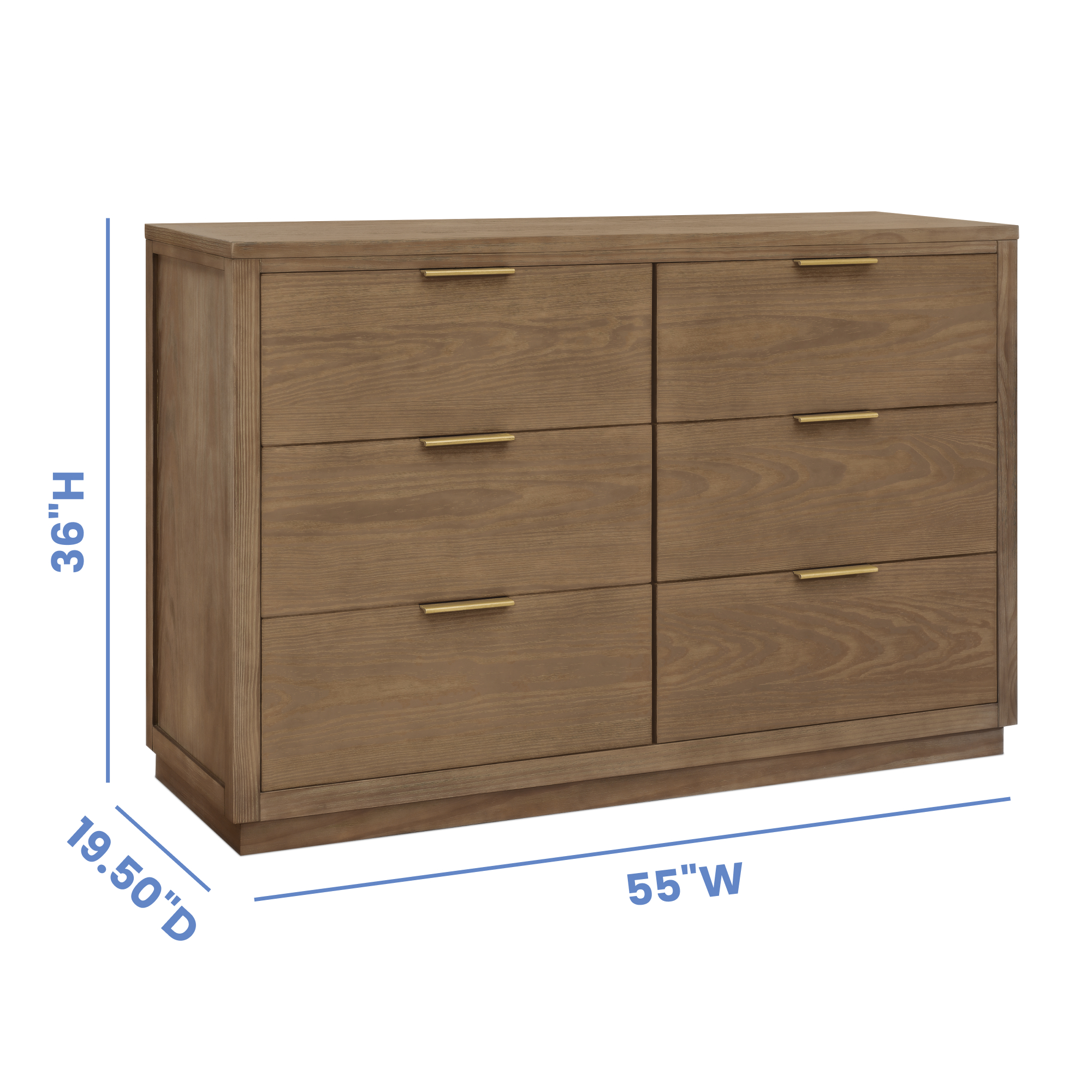 Forever 6 Drawer Dresser with Interlocking Drawers - Naturals Collecti ...