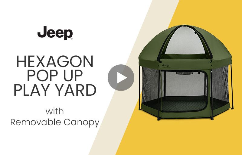 26504+(2182,+2459)+jeep+hexagon+pop+up+play+yard+with+removable+canopymobile