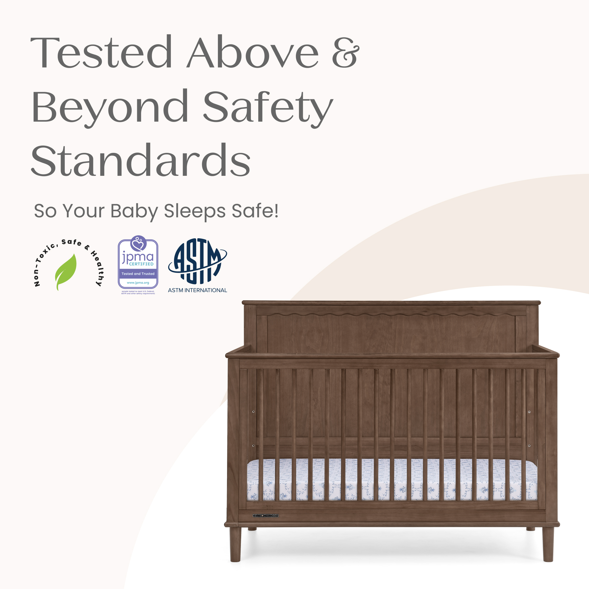 W205650 1526 penelope 6in1 crib teak brown callout 01