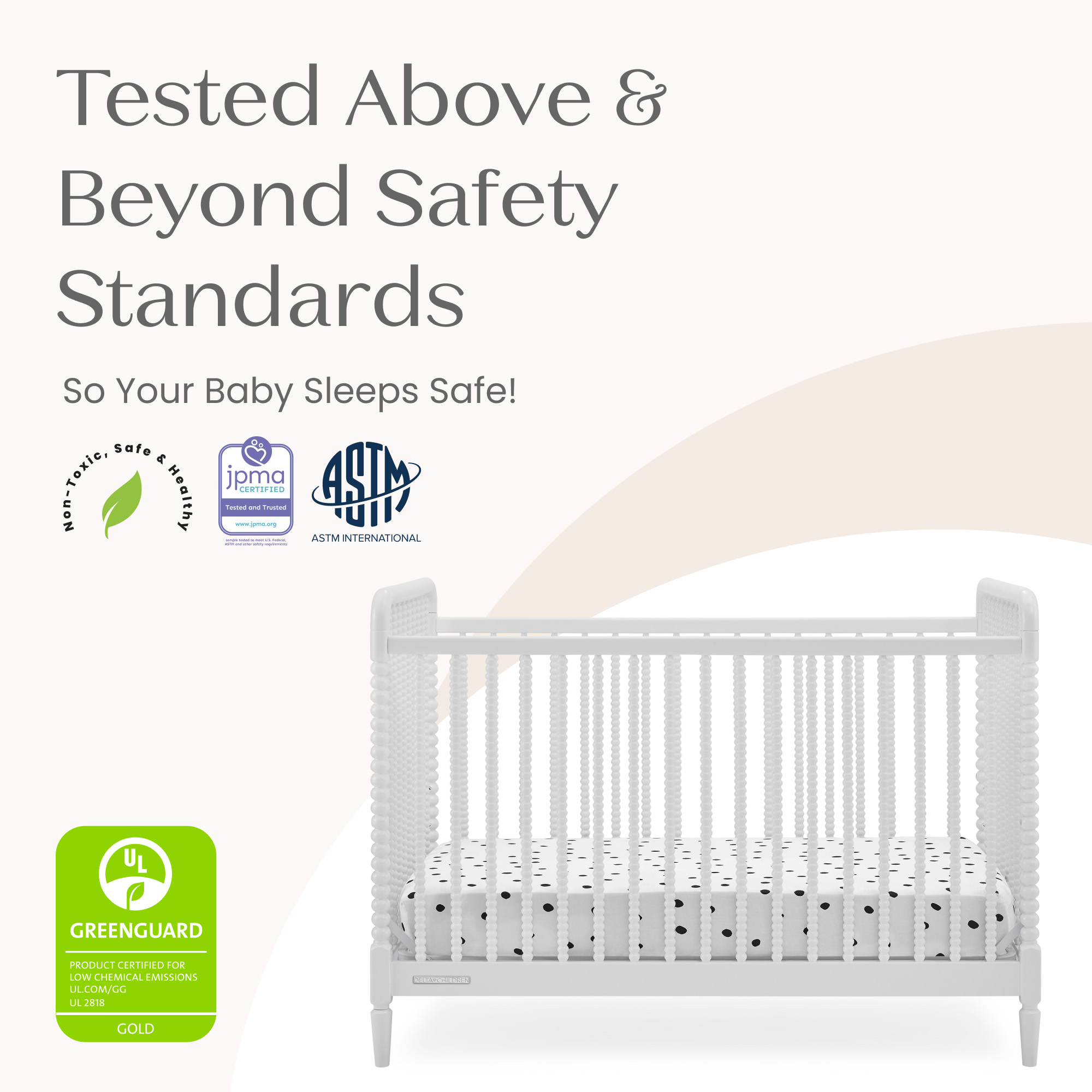 W135130 130 saint 4in1 crib bianca white callout 01