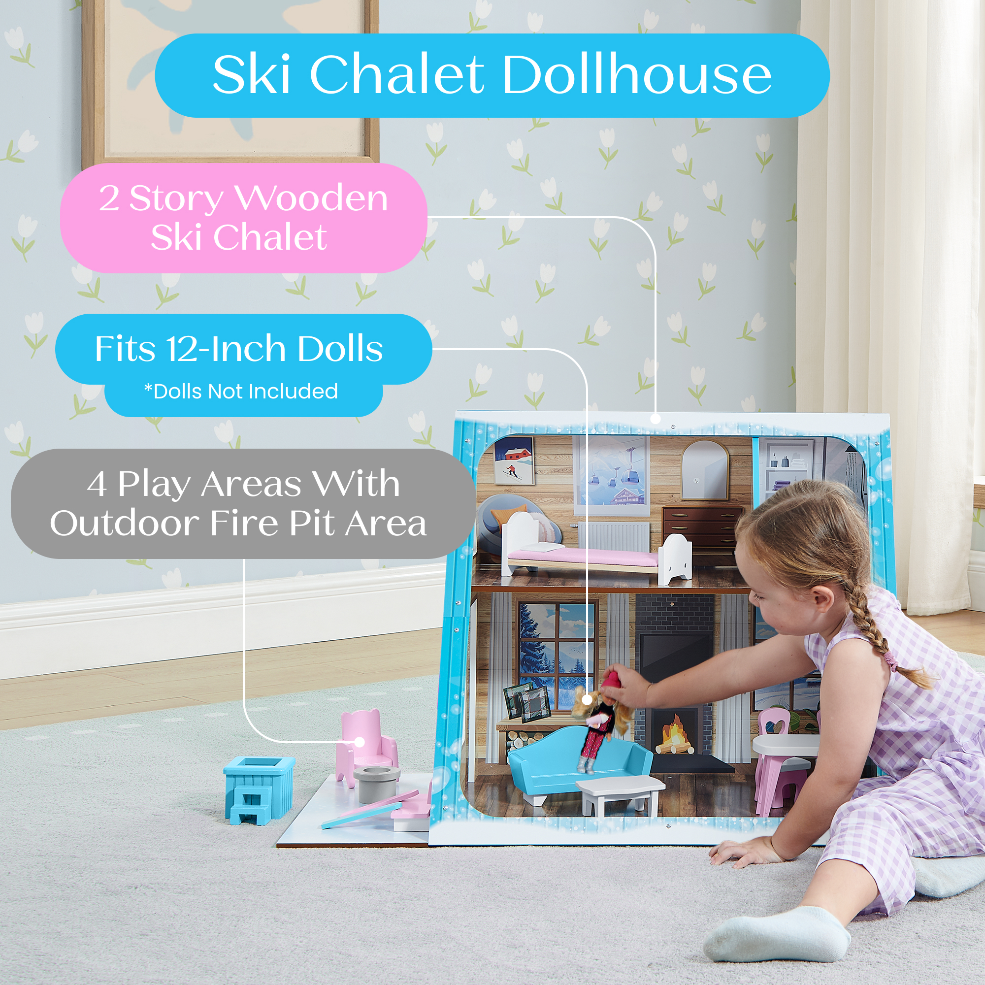 Dh80252gn 1707 ski chalet dollhouse callout 101