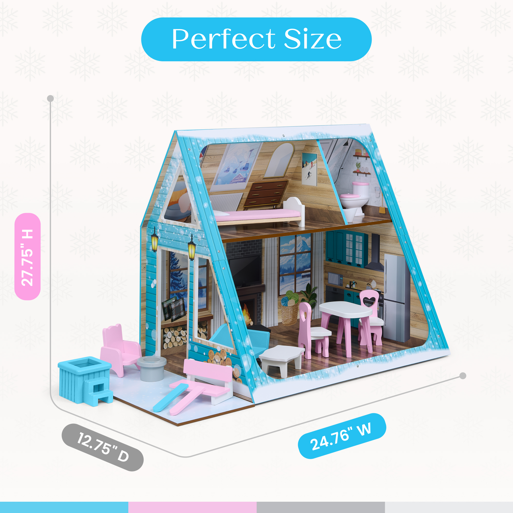 Dh80252gn 1707 ski chalet dollhouse callout 105