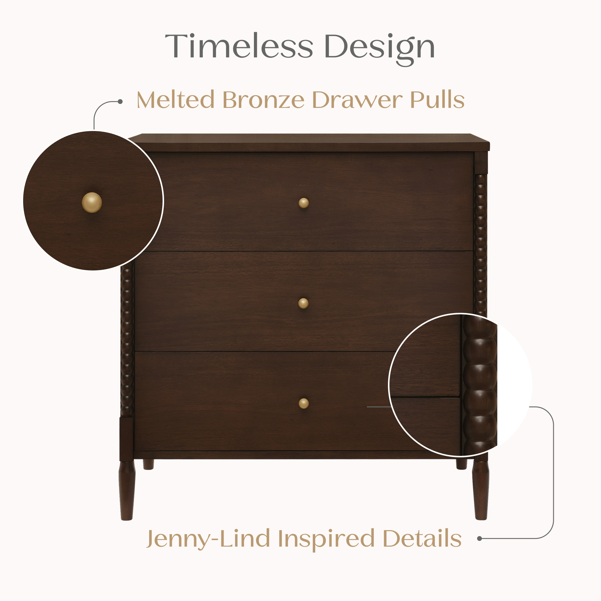 W135430 lily 3drawer dresser bianca espresso callout 105