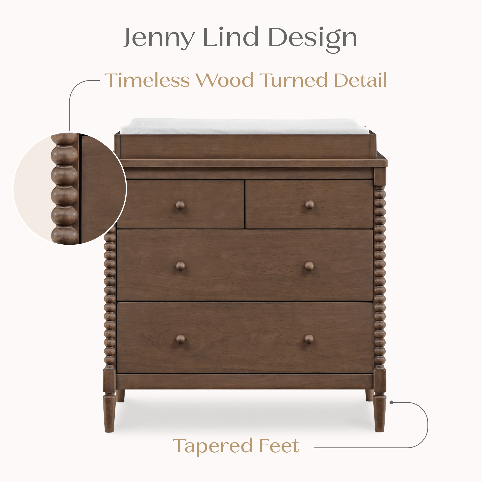 W135440 1526 saint 4drawer dresser teak brown callout 105