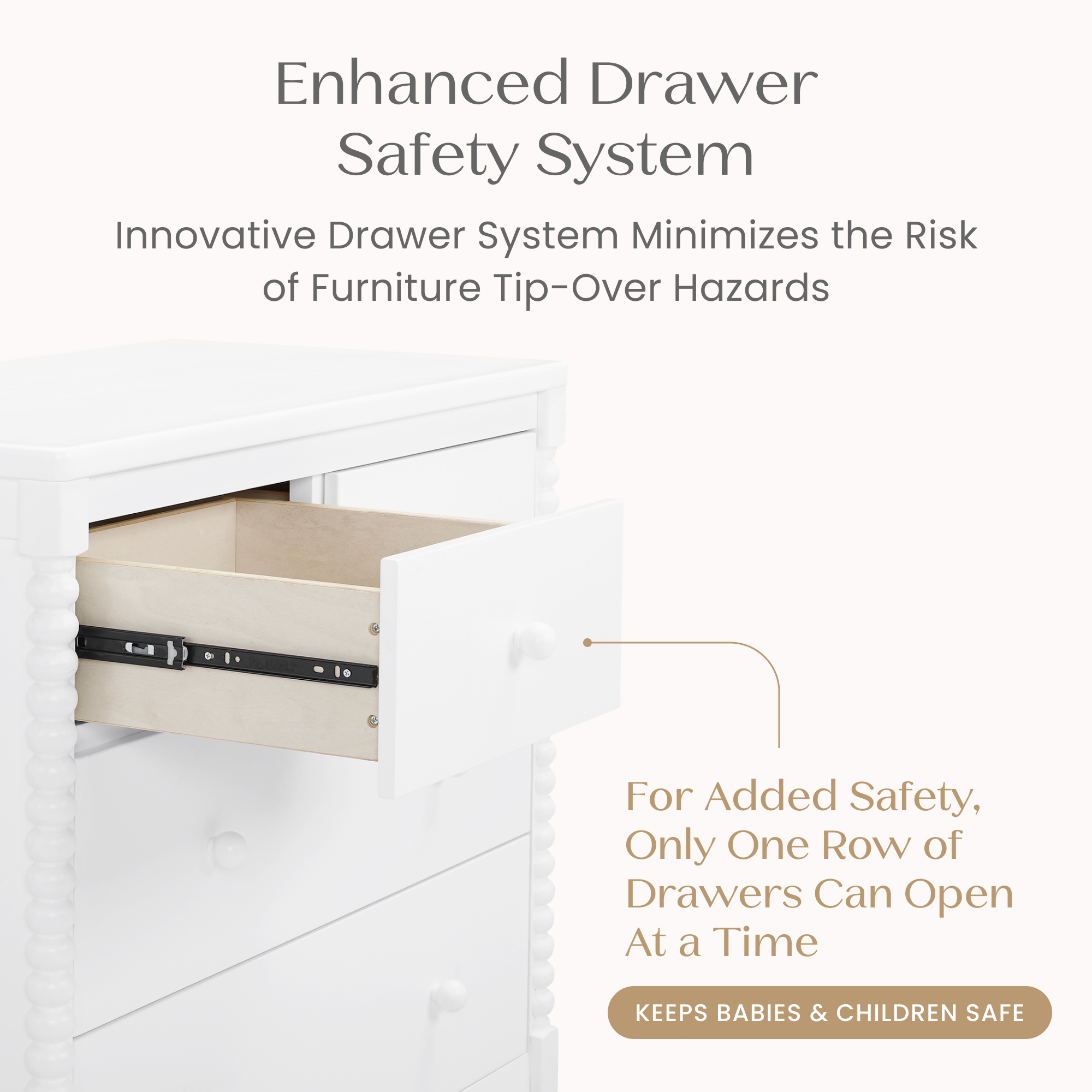 W135440 130 saint 4drawer dresser bianca white callout 107